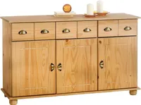 Kommode Anrichte Apothekenschrank Sideboard COLMAR, Kiefer massiv, gebeizt/gewachst, Landhaus