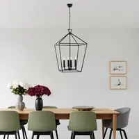 Opviq, Till- Till FLG, Schwarz, Kronleuchter, 50 x 71 x 123 cm, Metallkörper