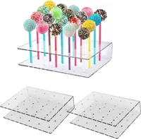 2x Cake Pop Ständer, 20 Löcher Lollipop Holder, Lutscher Halter, für Hochzeit Geburtstag Dessert Tisch Party Deko