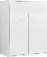 vidaXL Kredens biały wysoki połysk 60x30x75 cm materiał drewnopochodny