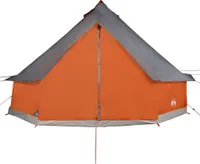 vidaXL Tipi-Familienzelt 12 Personen Grau und Orange Wasserdicht