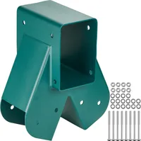 VEVOR 1 ks hojdačkový konektor 160 x 235 x 280 mm hojdačkový uholník z uhlíkovej ocele s práškovým nástenným náterom konektor na drevo štvorcový konektor na drevo zelený štvorcový konektor na hojdačku rohový konektor na záhradnú hojdačku