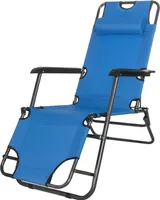 Relaxliege Strandliege Sonnenliege Liegestuhl Gartenliege klappbar - Blau