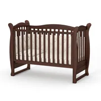 Detská postieľka Veres LD15 (120x60 cm) Klasický drevený model - orech