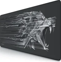 Titanwolf Gaming Mauspad XXL, 900 x 400 x 3 mm, Schreibtischunterlage, abwaschbar, rutschfeste Rückseite, Geschwindigkeit & Präzision, Schwarz