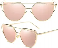 Cat-Eye-Sonnenbrille - Sommer-Styling - UV-Schutz -  - Rosa verspiegelte Gläser