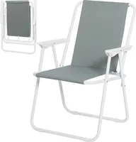 WOLTU Campingstuhl klappbar, Klappstuhl Leichter für Outdoor, Angelstuhl mit Armlehnen, Strandstuhl Klapphocker für Camping Strand Garten Terrasse, Dunkelgrau