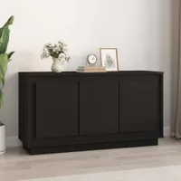 "2024"Modernen Sideboard Schwarz 102x35x55 cm Holzwerkstoff Design Kommoden 2522535