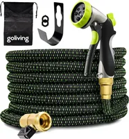 Goliving Gartenschlauch flexibel – 30m – ausziehbar – Gartensprinkler – acht Einstellungen