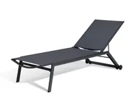 Simpo Lifestyle | Bay Gartenliege | Voll Alu | Anthrazit | Textilene |