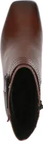 Caprice Damen Stiefelette Karree Spitze elegant Blockabsatz Schnalle 9-25315-41, Größe:39 EU, Farbe:Braun