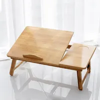 Laptoptisch Höhenverstellbar mit Schublade Bambus