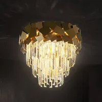 Lucande Miraia Kristall-Deckenleuchte, gold
