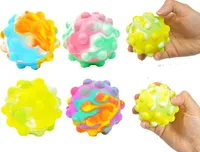 4 tlg Set Plopp Up Antistress Ball Ploppball Fidget Toy Silikon Marmordesign 6cm