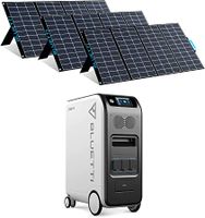 BLUETTI 5100 Wh Powerstation mit 3 x Solarpanel 350 W, Mobiler Stromspeicher Solar Generator, Erweiterbare Haushalts-Batterie und Stromversorgung für Notstrom-Ausfälle im Haushalt