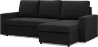Sofa narożna z funkcją spania, Bonell, czarna