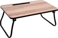 Excellent Houseware Laptoptisch Klappbar Natur und Schwarz