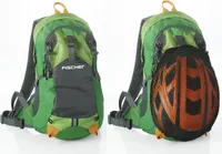 FISCHER Fahrrad- Rucksack mit Helmnetz grün
