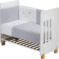 Interbaby - Set 2 Stk. Kinderbett (Steppdecke + Nestchen) - Mod. Bär und Sterne - Grau