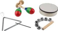 Musikspiele-Set mit kinderfreundlichen Materialien Set mit Triangel 6 teilig