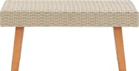 vidaXL Zahradní konferenční stolek Poly Rattan Beige