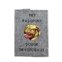 Art-Dog Reisepasshülle Handgefertigt Muster, 17x12,5cm, Douge de Bordeaux