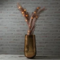 Deko Vase - Blumenvase - Aluminium - H: 37,5cm - gold