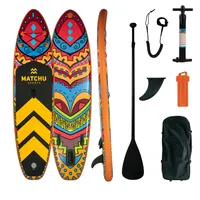 Matchu Sports Stand Up Paddle Board Deluxe Aufblasbar 320x81x15 cm - SUP Board Set - Surfbrett - Paddle Surf Board mit Zubehör