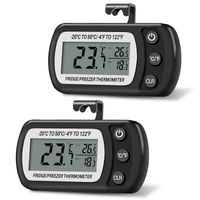 LCD Kühlschrank Thermometer  Alarm Kühltruhe Gefrierschrank Kühlthermometer Neu 