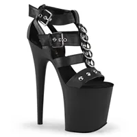 FLAMINGO-858 Damen Sandale von Pleaser, Schwarz EU 40, US 10