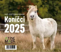 Kalendár 2025 Koníčky, stolné, týždenné, 150 x 130 mm
