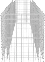 vidaXL Gabionen-Hochbeet Verzinkter Stahl 450×90×100 cm