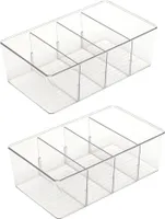 8 Fächer Teebox Teeboxen Tee Aufbewahrung Tee Organizer für Teebeutel Küchen Speisekammern Arbeitsplatten Transparent