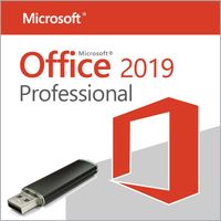 Microsoft Office 2019 Professional Plus 32/64 Bit Lizenz Produktschlüssel PC Notebook Key + Recovery USB-Stick