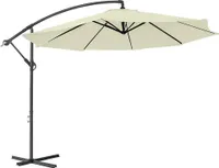 UISEBRT 3,5m Alu Sonnenschirm Gartenschirm Ampelschirm Strandschirm Kurbelschirm Neigbar Marktschirm Terrassenschirm Mit UV Schutz 40+ Für Balkon Garten Tarasse