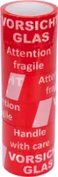 6 Rollen Paketklebeband Profi PP extra leise abrollend Vorsicht Glas 50 mm x 66 m Packband