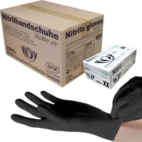 SFM ® BLACKLETS GRIP+ : M Nitrilhandschuhe puderfrei F-tex schwarz (1000)