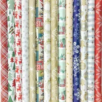 Präsenta Geschenkpapier – Sortiment r Weihnachtspapier – 200 x 70 cm – 7 Rollen