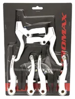Promax V-Bremsen Set für Vorderrad und Hinterrad Fahrrad Bremse weiß