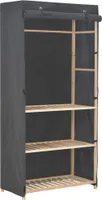 3-stufiger Kleiderschrank Grau 79 x 40 x 170 cm Stoff , Kleiderschränke Design 2024
