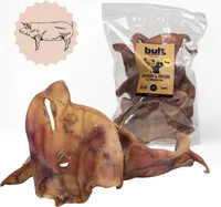 Schweineohren XL Kausnack Für Hunde Getrocknet Leckerli 100% Schwein 10 Stück