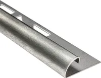 Viertelkreis Edelstahlschiene Profil Fliesenschiene Edelstahl V2A L250cm 10mm gebürstet