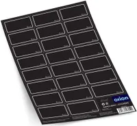 Orion Aufkleber für Gläser selbstklebend Klebe-Etiketten zum Beschriften von Einmachgläsern schwarz 23 Stk.