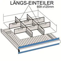 Längs-Einteiler für 609 x 125mm