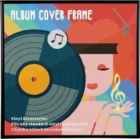 Muziker Vinyl record albums Stojak ścienny na płyty LP Black