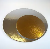 FunCakes Kartonunterlagen Silber/Gold - Rund - 26cm 3 Stück
