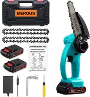 MEROUS-24V Lithium-Batterie tragbare elektrische Säge, 6-Zoll-elektrische Säge, wiederaufladbare kleine elektrische Säge, 2-Batterie-Version