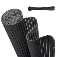 Sekey PVC Sichtschutzmatte 90x300 cm Doppelte Verstärkung Innen, Balkon Sichtschutz Garten, Anthrazit