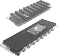 Orion Silikonform | Eiswürfelform mit Deckel für längliche Eiswürfel ideal für Flaschen leicht zu lösen