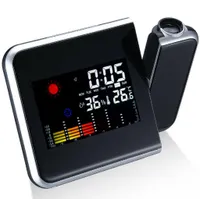 Silber LCD Digitaluhr Wecker Digitalwecker Reisewecker mit J6U2 Thermometer  T6S8 
